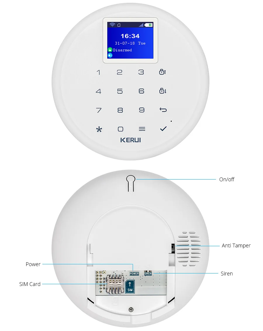 KERUI W17 Беспроводной Wi-Fi GSM охранная сигнализация Водонепроницаемая уличная подъездная дорожка гараж PIR датчик движения домашняя охранная сигнализация наборы