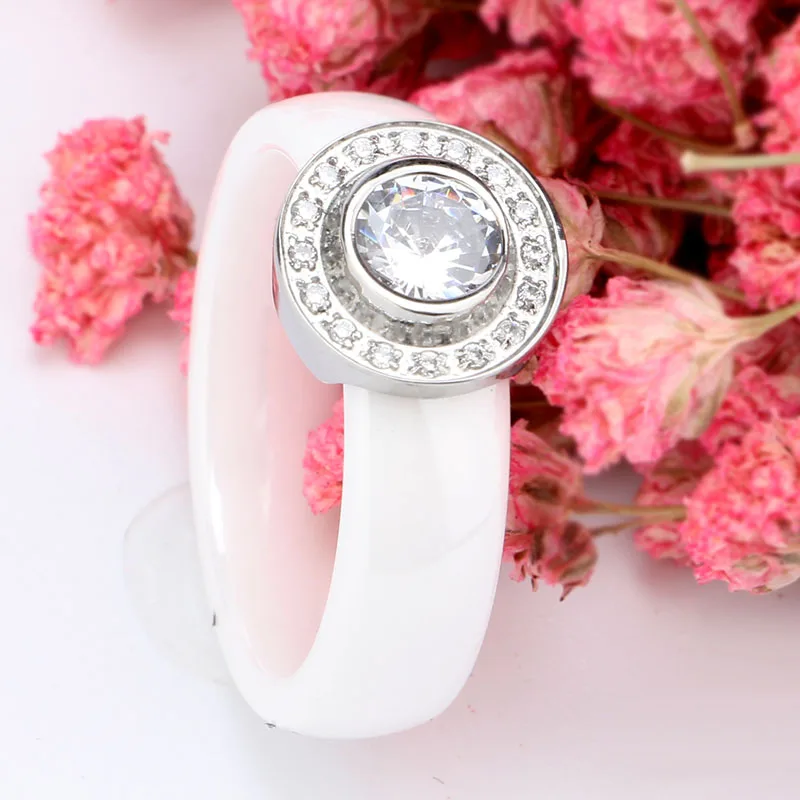 2018 Роскошные циркониевые Свадебные кольца с кристаллом обещания для женщин Bling