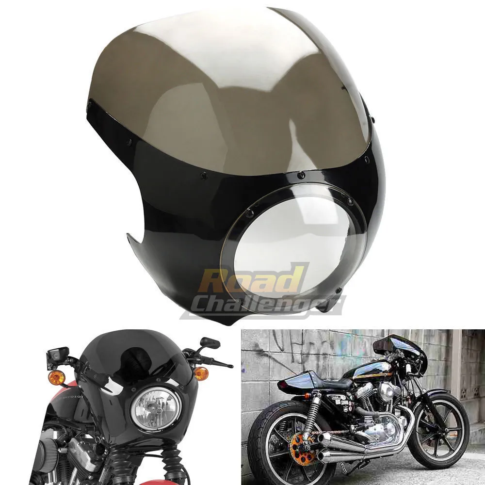 Передняя фара с козырьком для Harley Sportster XL 3/4 883 72 Dyna 5 1200 дюймов|Полные комплекты