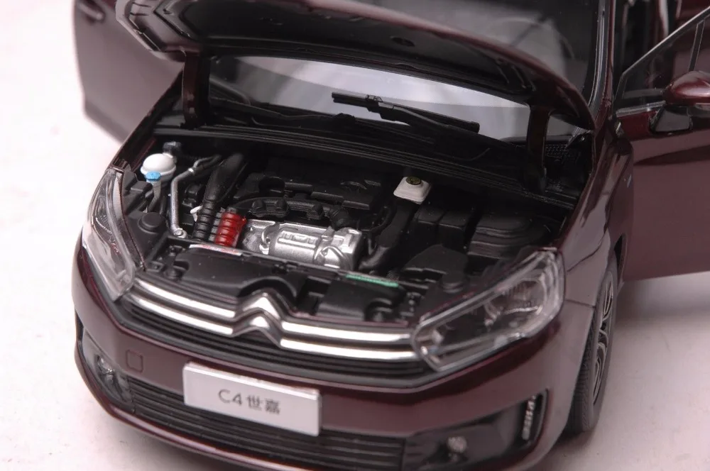 1:18 литья под давлением модель для Citroen C4 sega коричневый Седан сплав игрушечный автомобиль миниатюрная коллекция подарок c-quatre