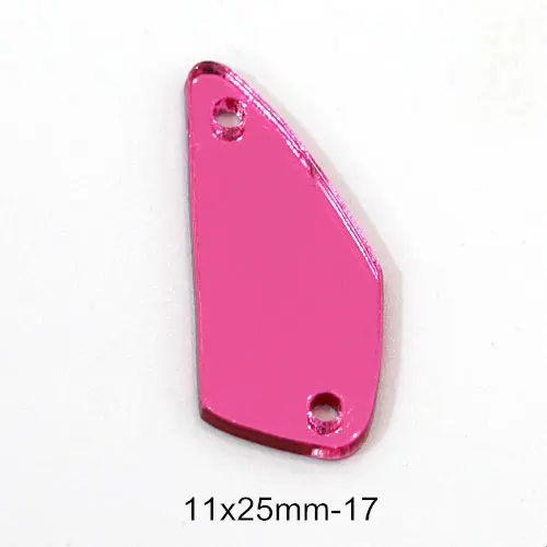 11X25mm 20-50 шт розовые специальные формы акриловые пришить на зеркало с отверстиями FlatBack зеркало акриловые пришить горный хрусталь для аксессуаров E7065 - Цвет: 11X25mm