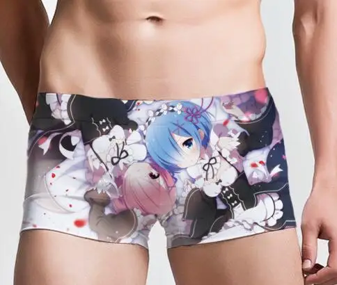 Re: Zero Hajimeru Isekai Seikatsu Ram Rem мужские трусы, мужское нижнее белье, начиная жизнь в другом мире, боксеры, трусы - Цвет: style4