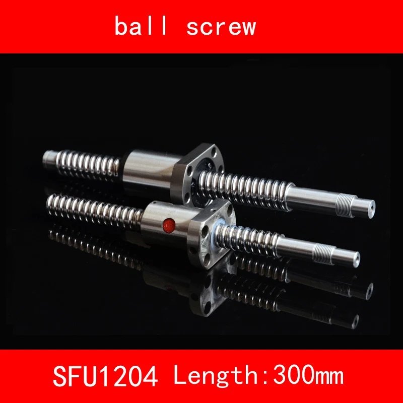 12 мм шариковый винт рулон SFU1204 длина 300 + 1204 фланец одна шариковая гайка 3d печать CNC