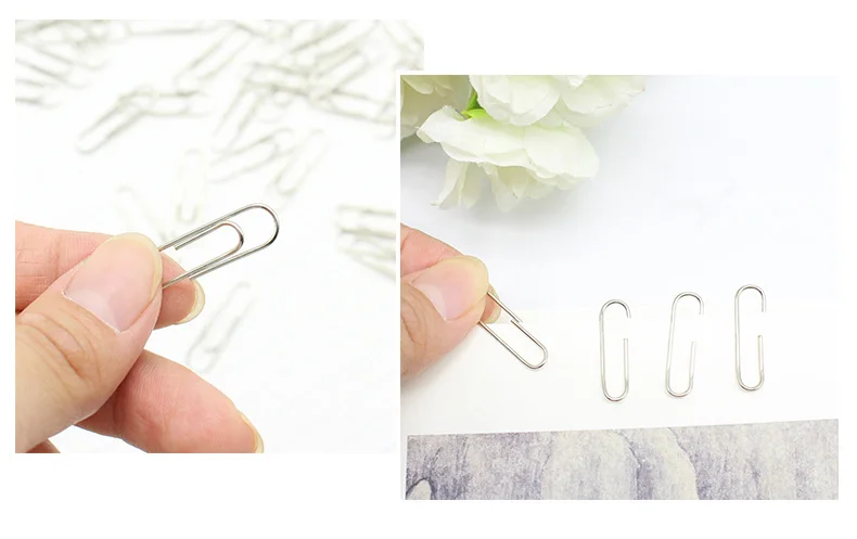 

3 boxs 29mm office paper clip color creative color back to the needle thickening plating surface brush pin 480/600 pieces