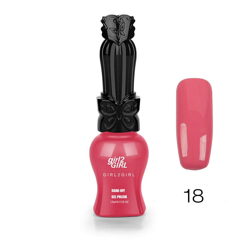 G2-18 GIRL2GIRL УФ гель лак для ногтей замочить от длительного Цвета бутылки красного цвета гель лак - Цвет: G2-18
