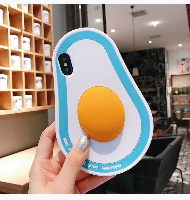 Мягкий чехол с 3d-изображением авокадо для iPhone XS Max Летний 8plus XR X 7 7plus 6S 6 P + ремешок |