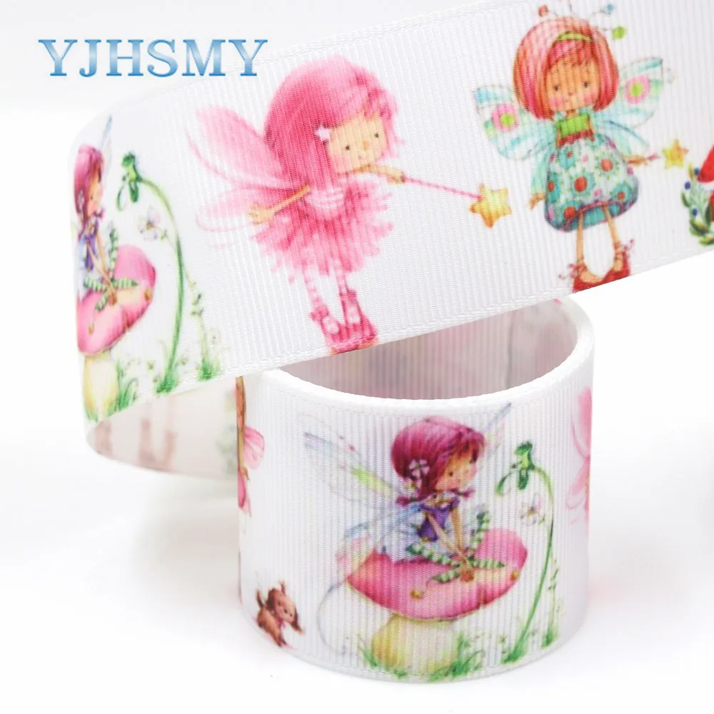 YJHSMY I-19320-648, 38 мм 5 ярдов мультфильм термальность передачи печатных корсажные ленты, лук кепки DIY аксессуары ручной работы украшения
