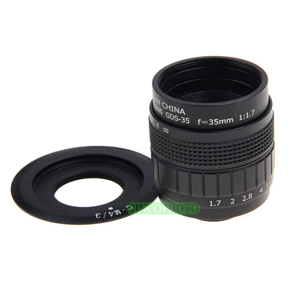 Фуцзянь 35 мм F1.7 CCTV объектив + C M4/3 крепление Adapte для Olympus E PL5 PM3 PM2 P3 PL3 PM1 PL2 PL1s PL1 P2