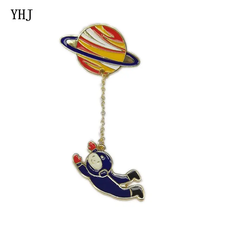 2018 новые аксессуары капельное масло мультяшная цепочка булавка астронавт