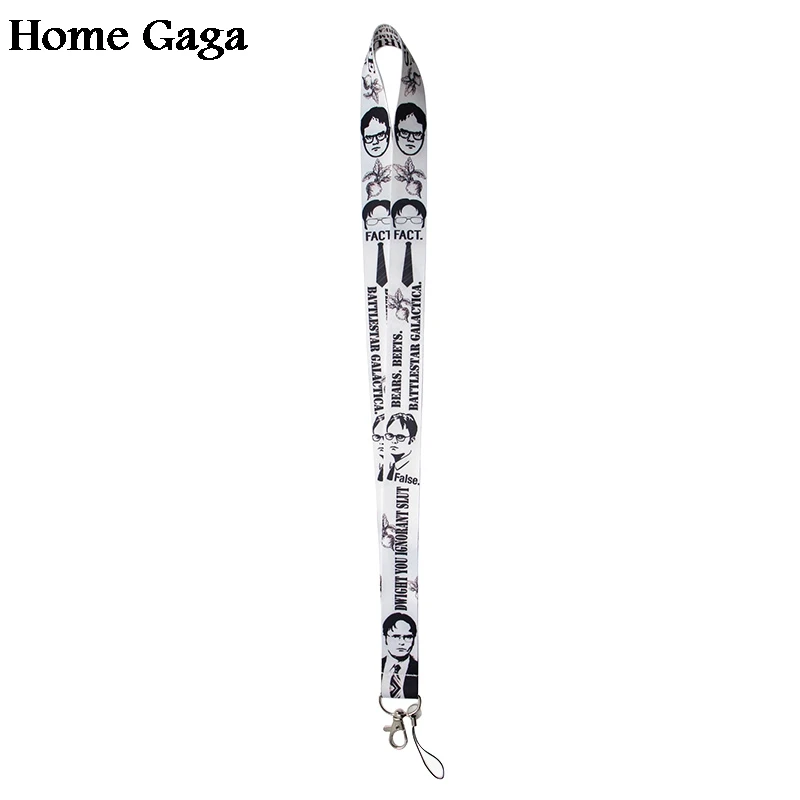 Homegaga офис, ТВ-шоу Дуайт Шрут шейный ремешки для ключей очки держатель для карт из Бисера Брелок для телефонов камеры лямки D1421