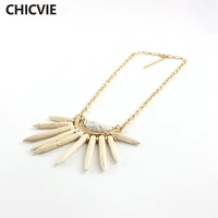 chicvie cute white pen pendant necklace for women long gold collar statement necklaces jewelry sne160191