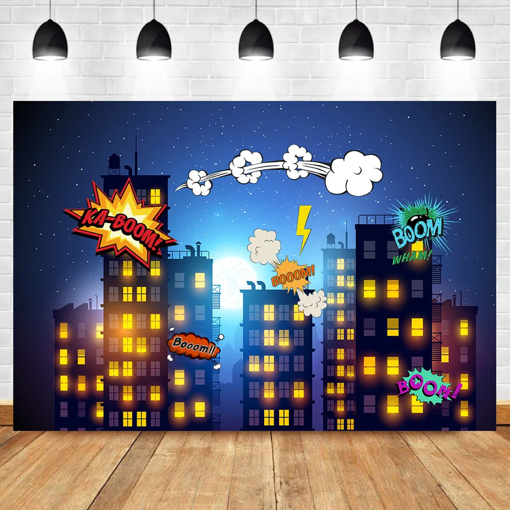 Фотофон для фотосъемки на день рождения с героями мультфильма звездное небо|Фон