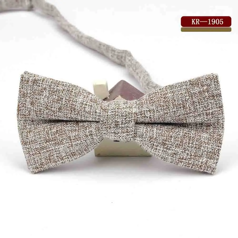 Новый Мужской Хлопковый простой галстук бабочка Свадебный Регулируемый