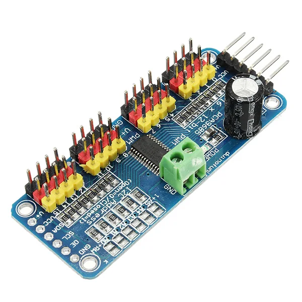 2 шт. PCA9685 16-канальный 16CH 12-битная ШИМ водитель серводвигателя I2C модуль для Arduino робот дрона с дистанционным управлением