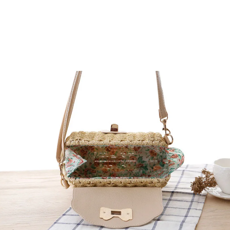 Тканая Соломенная пляжная сумка ручной работы в богемном стиле для женщин Летняя