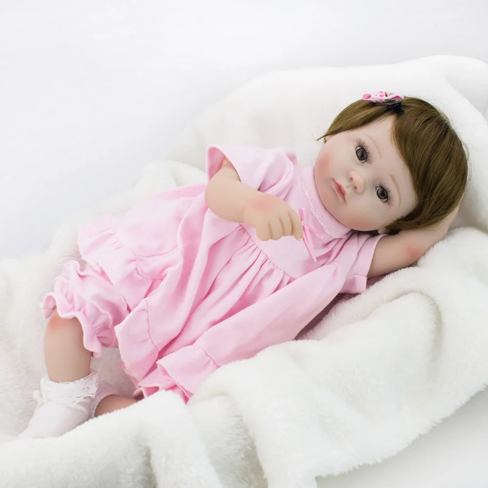 NPKDOLL 40 см силиконовые куклы для новорожденных с силиконовыми конечностями ткань