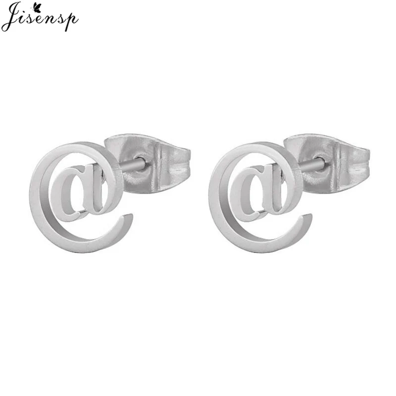 Jisensp Cute Alphabet Earrings in Stud Tiny Lovely A Letter for Women Girls Kids Fashion Jewelry Gift | Украшения и аксессуары
