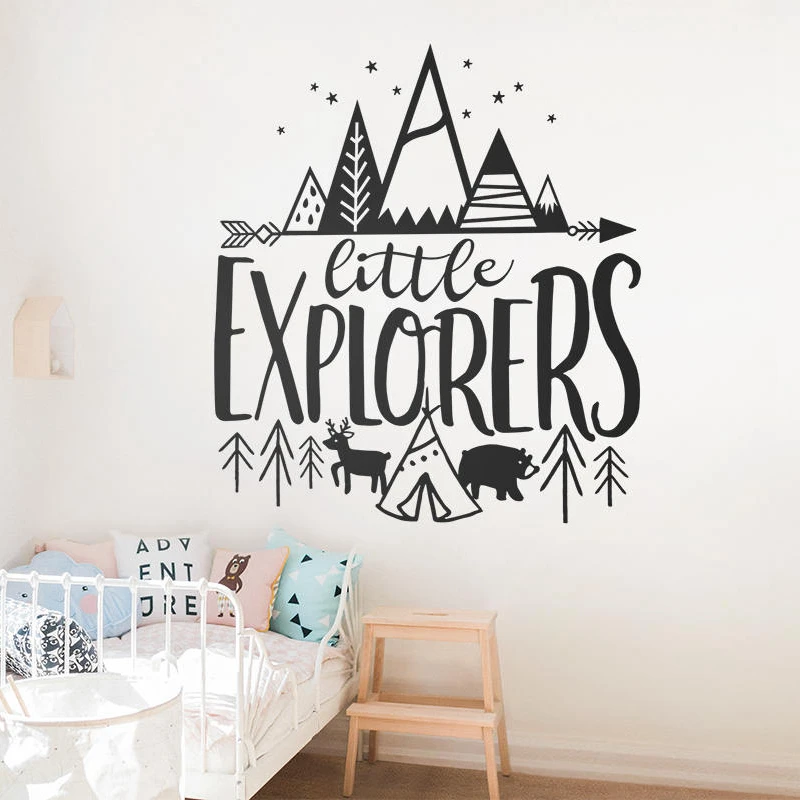 Виниловые Настенные стикеры Little Explorer для детей настенные наклейки детской