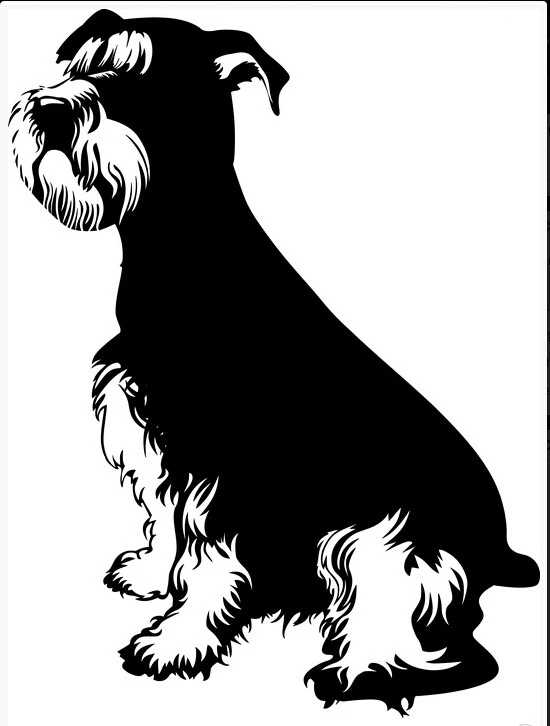 

New 2017 Schnauzer Wall Sticker Vinyl Wall Art Sticker Decal Living Room Home Decoration Size 45*60cm