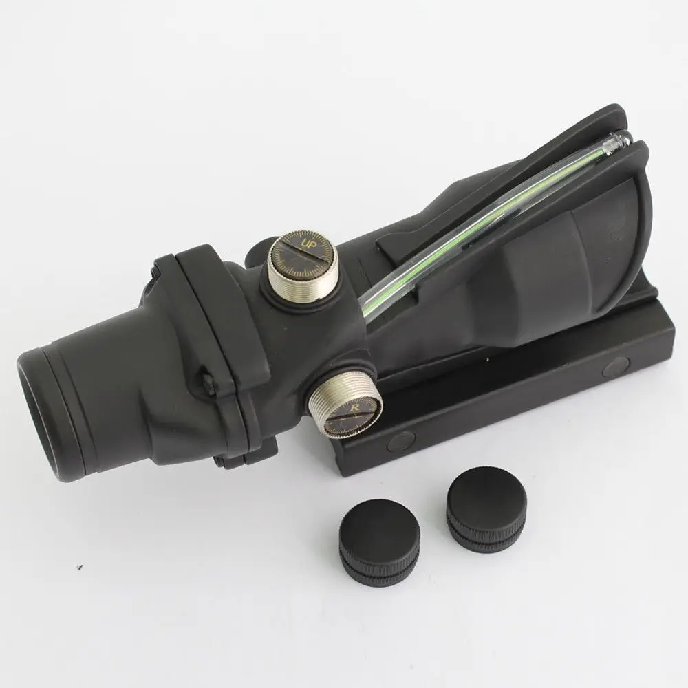 SEIGNEER ACOG Тип 1X32 тактический зеленый/Красный точка зрения настоящий волоконный оптический прицел с Пикатинни
