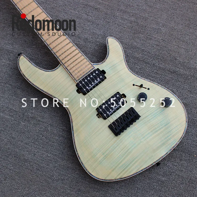 Mayones гитара 7 струн электрогитара с кленовым грифом Шея-через тело пламенный клен Топ музыкальный инструмент магазин