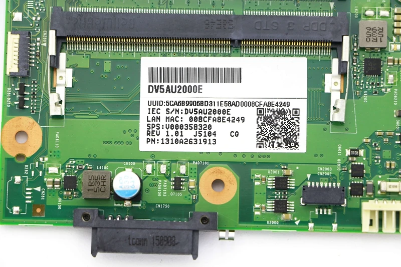Оригинальная материнская плата V000358320 с резьбой 2 6 ГГц CPU - 6050A2631901 для ноутбука Toshiba