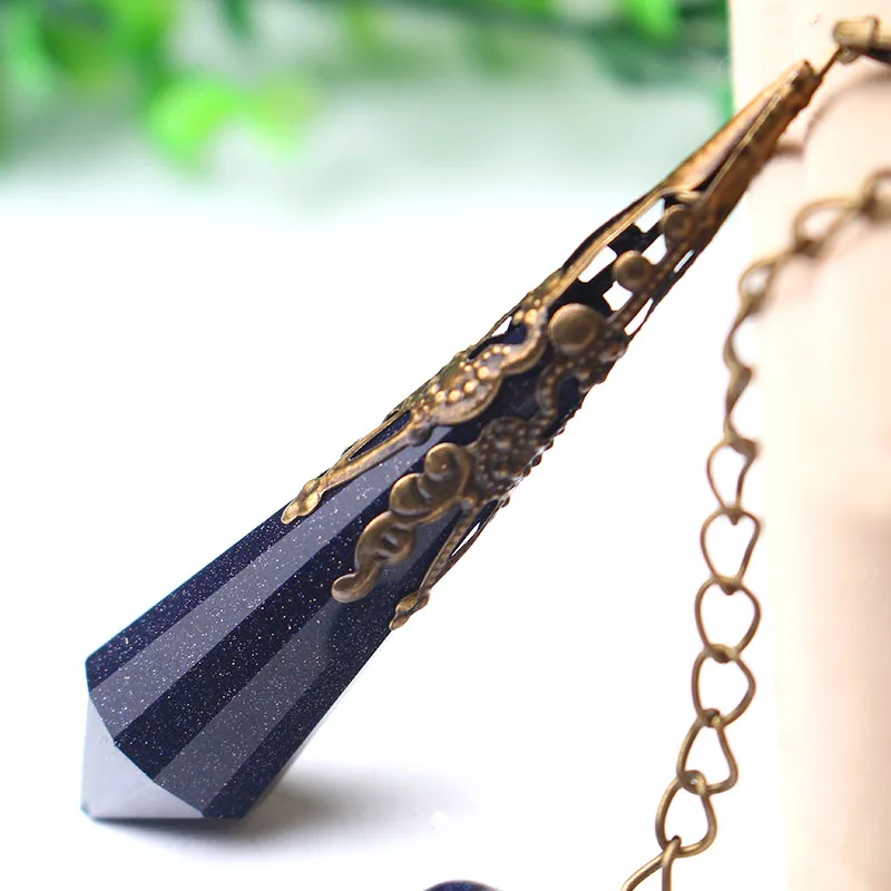 Модное ожерелье с подвеской в виде голубого песка подвески ювелирные изделия