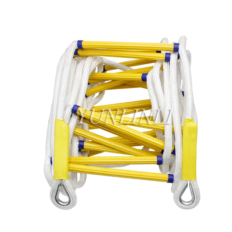 15M Rescue Rope Ladder Escape Ladder Emergency Work Safety Response Fire Rescue Rock Climbing Escape Tree