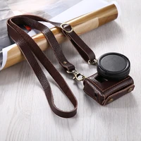 for gopro leather case protective holder carry frame bag lanyard neck strap for gopro hero 5 6 7 camera accessories