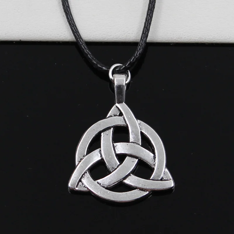 Новая Мода тибетский серебристый цвет кулон амулет с узелком ожерелье чокер