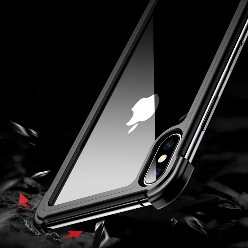 OATSBASF push pull Дизайн Роскошный металлический каркас форма Чехол для iphone XS защитный