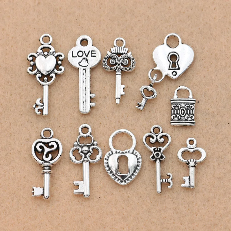 10 шт. посеребренные подвески для браслетов и ожерелий|love charm pendant|pendants for braceletscharm