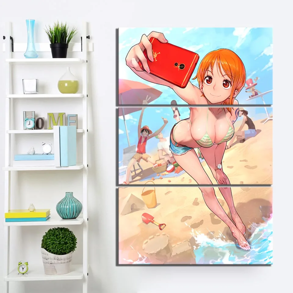 Настенная Художественная Картина на холсте HD 3 комплекта цельная картина аниме