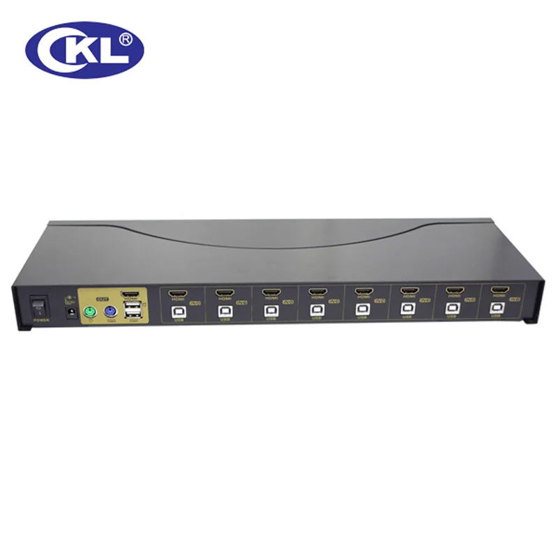 Автоматический переключатель KVM HDMI 8*1 8 в 1 с портами USB для систем видеонаблюдения