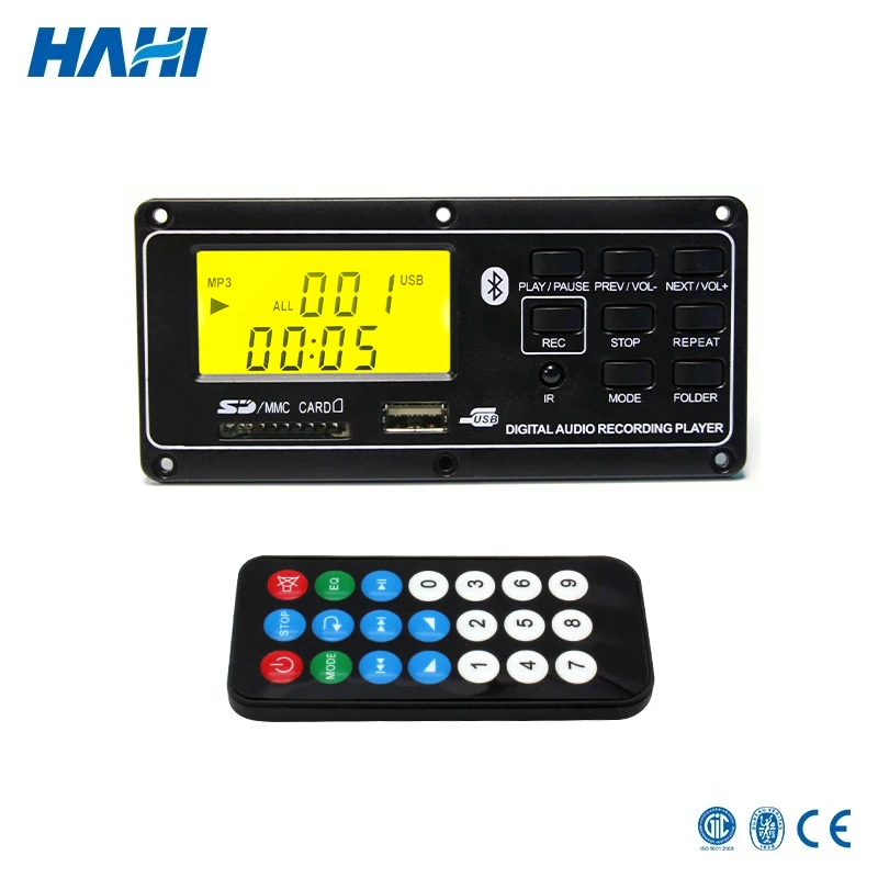 12 В LCD Bluetooth MP3 декодер плата WAV WMA декодирование MP3 плеер аудио модуль Поддержка FM радио AUX USB с папкой