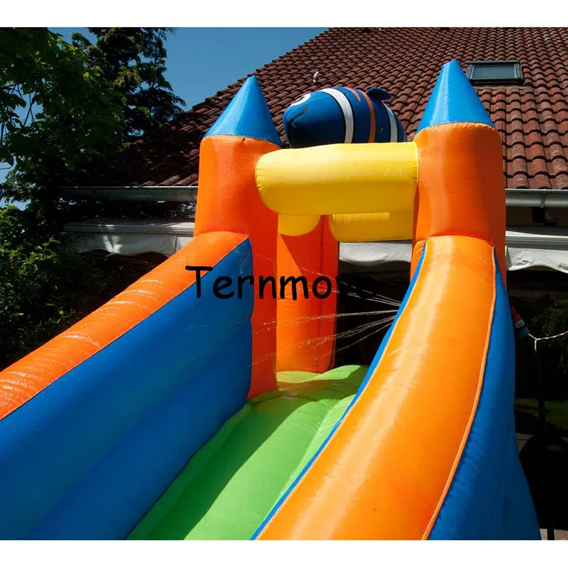 

inflatable slide with pool children size inflatable indoor outdoor bouncy jumper playground water slide for sale