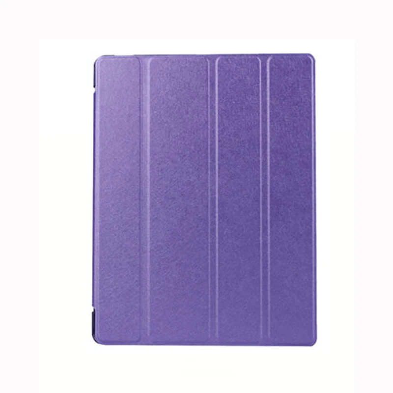 Складываются в три раза Магнитная смарт-чехол для iPad 2/3/4 Премиум качество складной дизайн ультра-тонкий из искусственной кожи чехол для iPad3 Автоматическое включение/выключение - Цвет: Фиолетовый