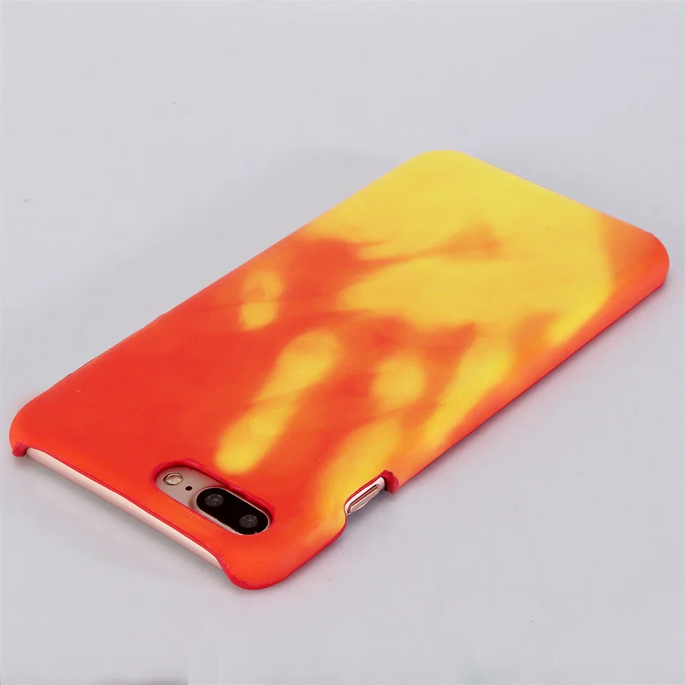 Температурный чехол для iPhone X 8 7 Plus 6 6S PC жесткий Обесцвечивающий термосенсор