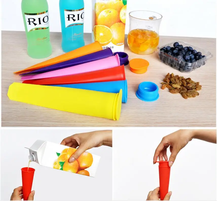 Ручной 1 шт. силиконовая форма для Фруктового мороженого контейнер льда ldpе формы