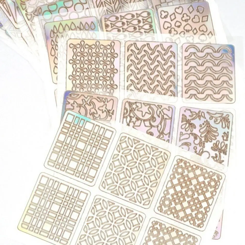 12 шт. виниловые трафареты для дизайна ногтей|Стикеры и наклейки| |
