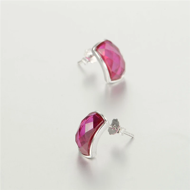 GW Jewelry Hot Natural Red Clip Earrings Genuine 925 Sterling Silver New Women On Sale Outstanding FE370H90 | Украшения и