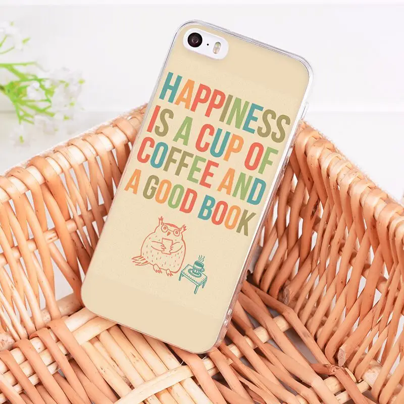 Книги и кофе Прозрачный чехол для мобильного телефона iphone 12 11 Pro 8 7 6 6S Plus X 5 5S SE XS XR