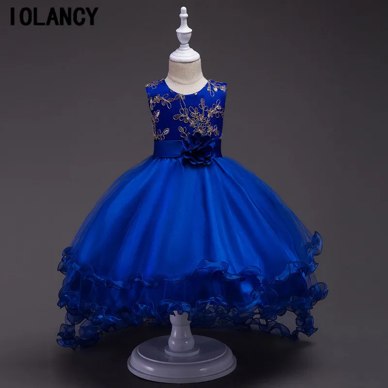New 2018 Children Dress Embroidered Kids Girl Princess Tail Wedding Pageant Dresses Christmas Carnival Costumes for Girls GDR301 | Детская