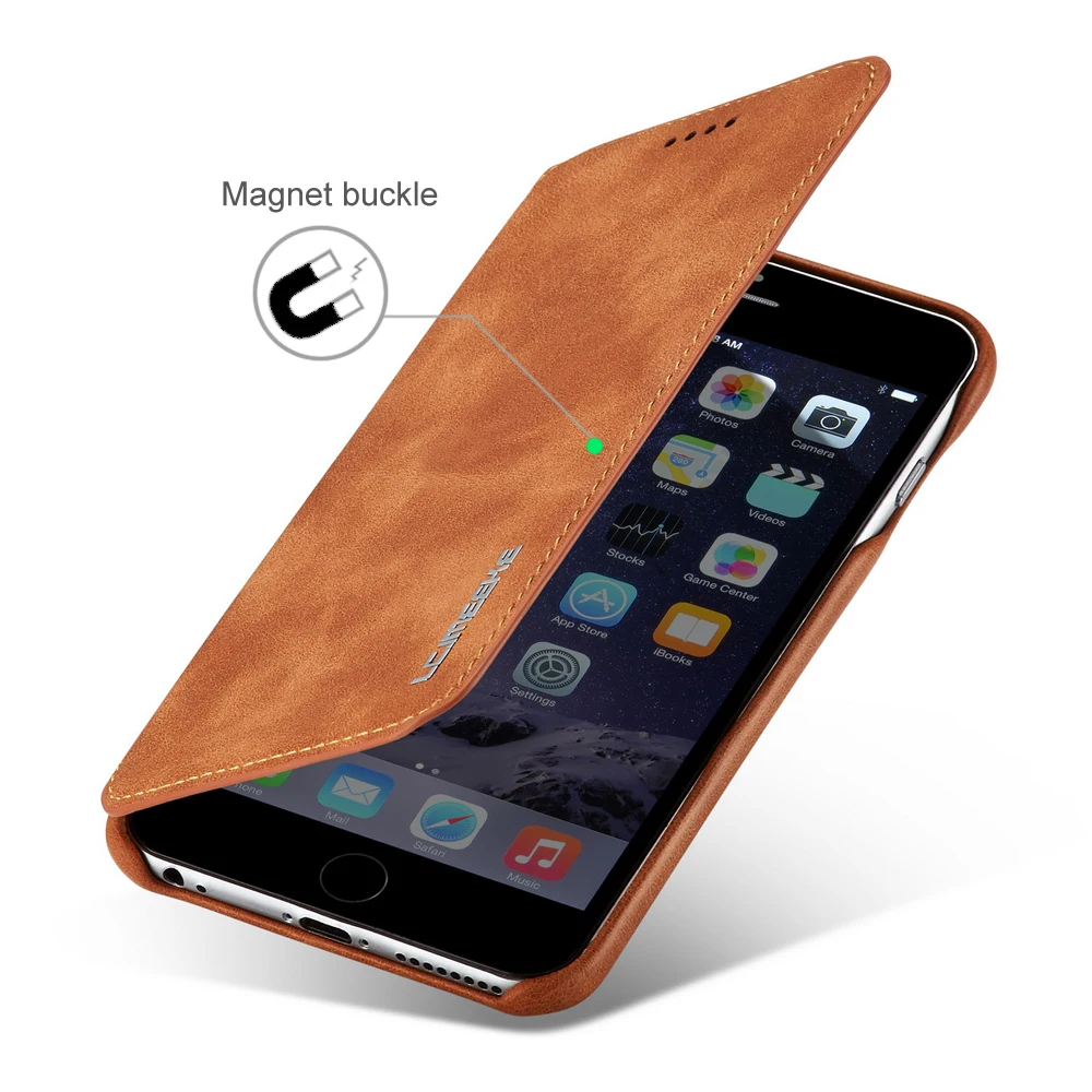 Кожаный флип чехол на магните для iPhone 6 S 7 8 Plus X XS Max XR 11 Pro слот карт кошелек 6s 7plus