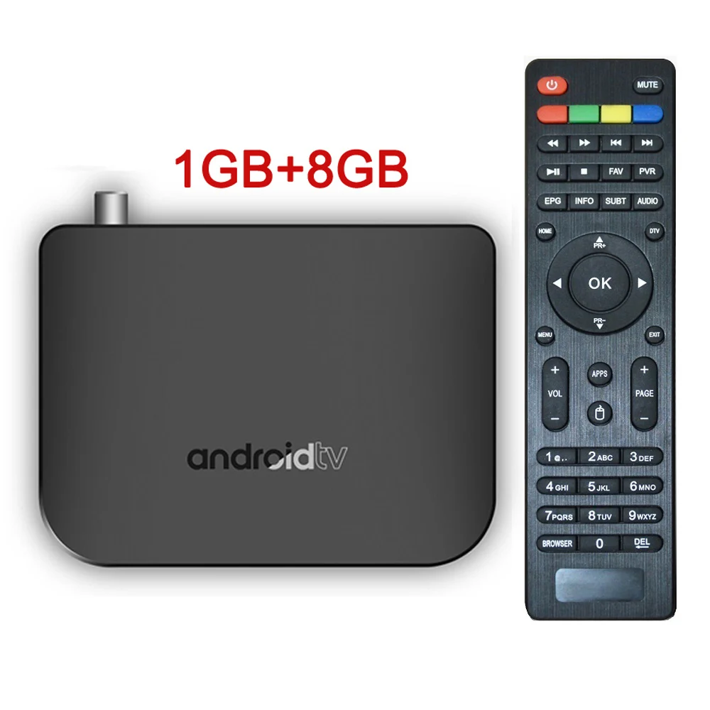 VONTAR DVB-S2 Смарт ТВ приставка Android 7,1 Amlogic S905D четырехъядерный 1 ГБ 8 ГБ 1080p 4K 30 кадров в секунду Youtube Google Play Store MECOOL M8S PLUS - Цвет: 1G 8G