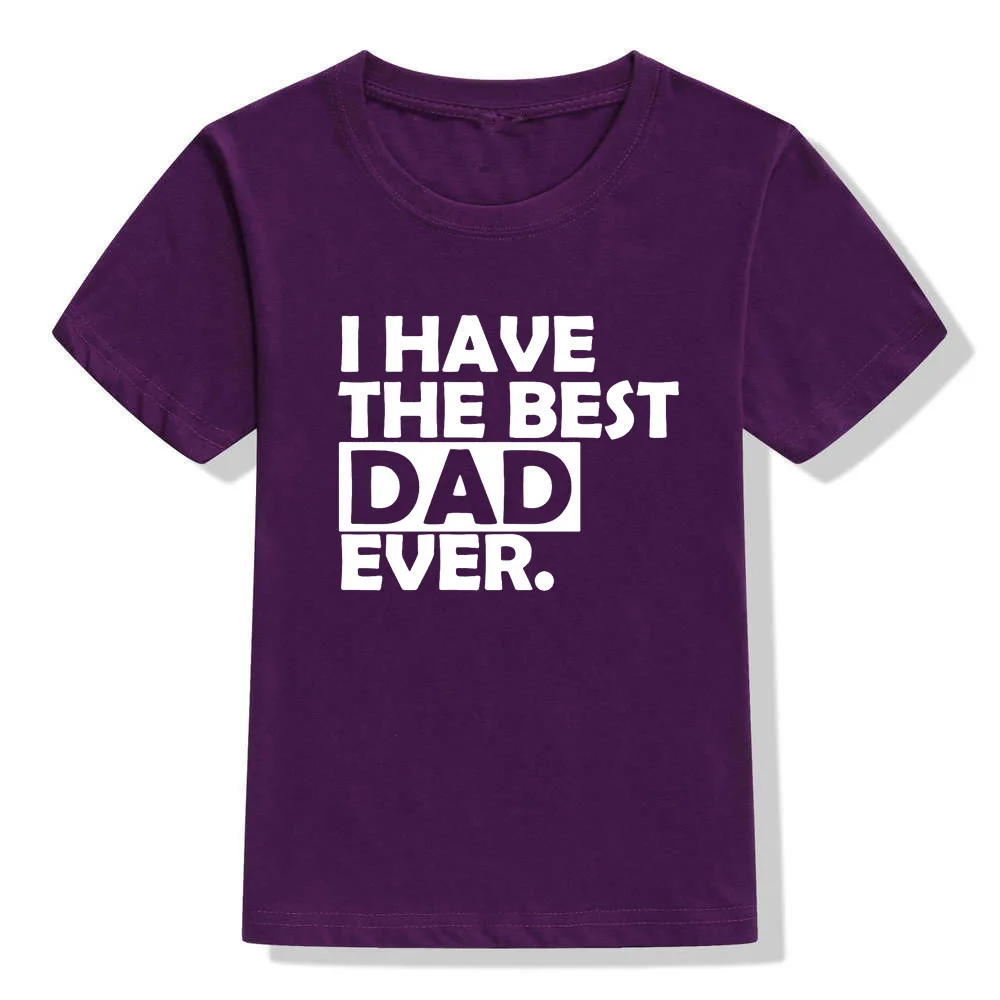 Летние топы для маленьких мальчиков с надписью «I Have The Best Dad Ever», футболки для малышей, Детская футболка для девочек, одежда детские футболки с короткими рукавами, одежда