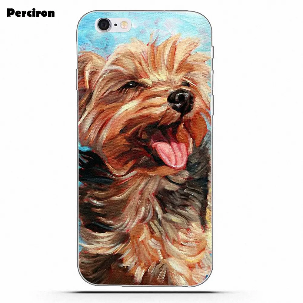 as picture Perciron йоркширского терьера собака, щенок, домашние животные для Galaxy Alpha Core Note 2 3 4 S2 A10 A20 A20E A30 A40 A50 A60 A70 M10 M20 M30 - Цвет: as picture