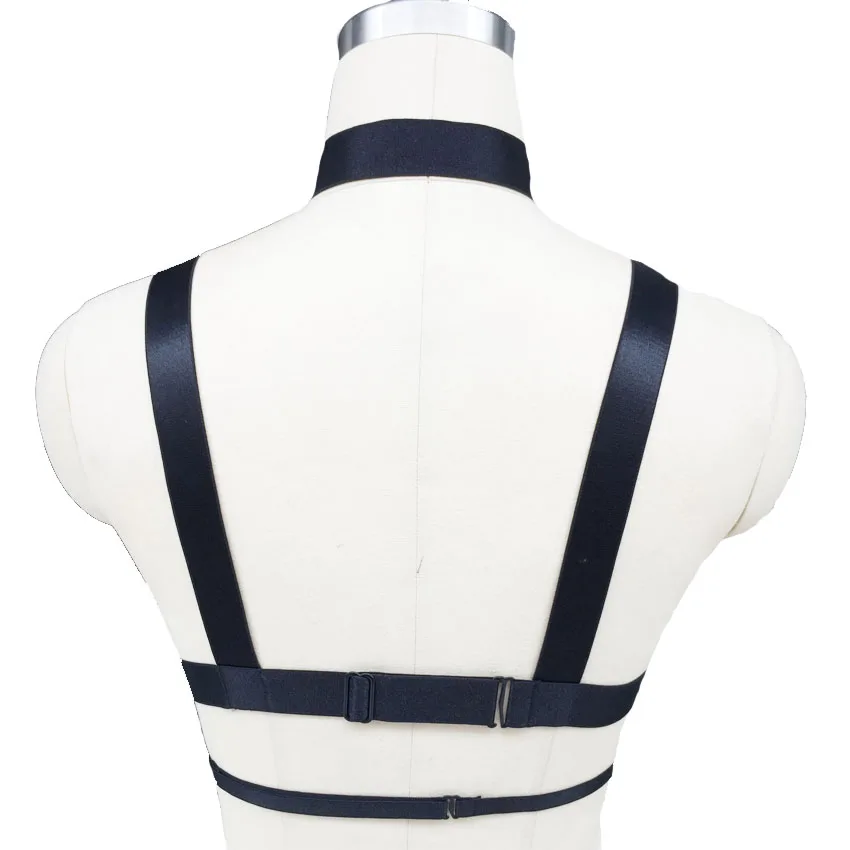 Соблазнительный черный ремень портупея для тела Фетиш одежда клетка бюстгальтер