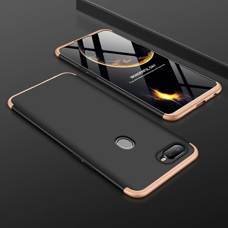Gold Black OPPO AX7 A5S чехол цветной матовый 360 градусов защищенный полный корпус чехол для телефона для OPPO A X7 A5S OPPOAX7 CPH1903 крышка+ стеклянная пленка - Цвет: Gold Black