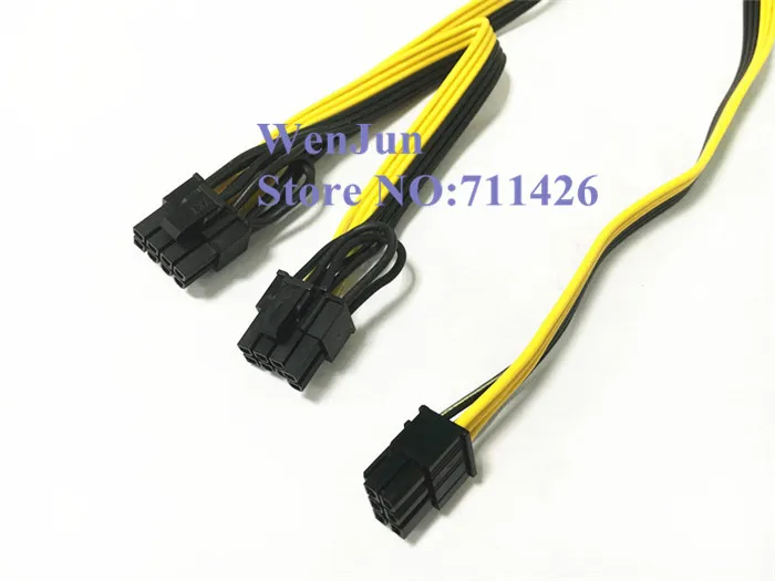 1 шт. PCI E PCIe Express 6 контактный штекер Двойной 2 портовый 8 (6 + контактный) Штекерный